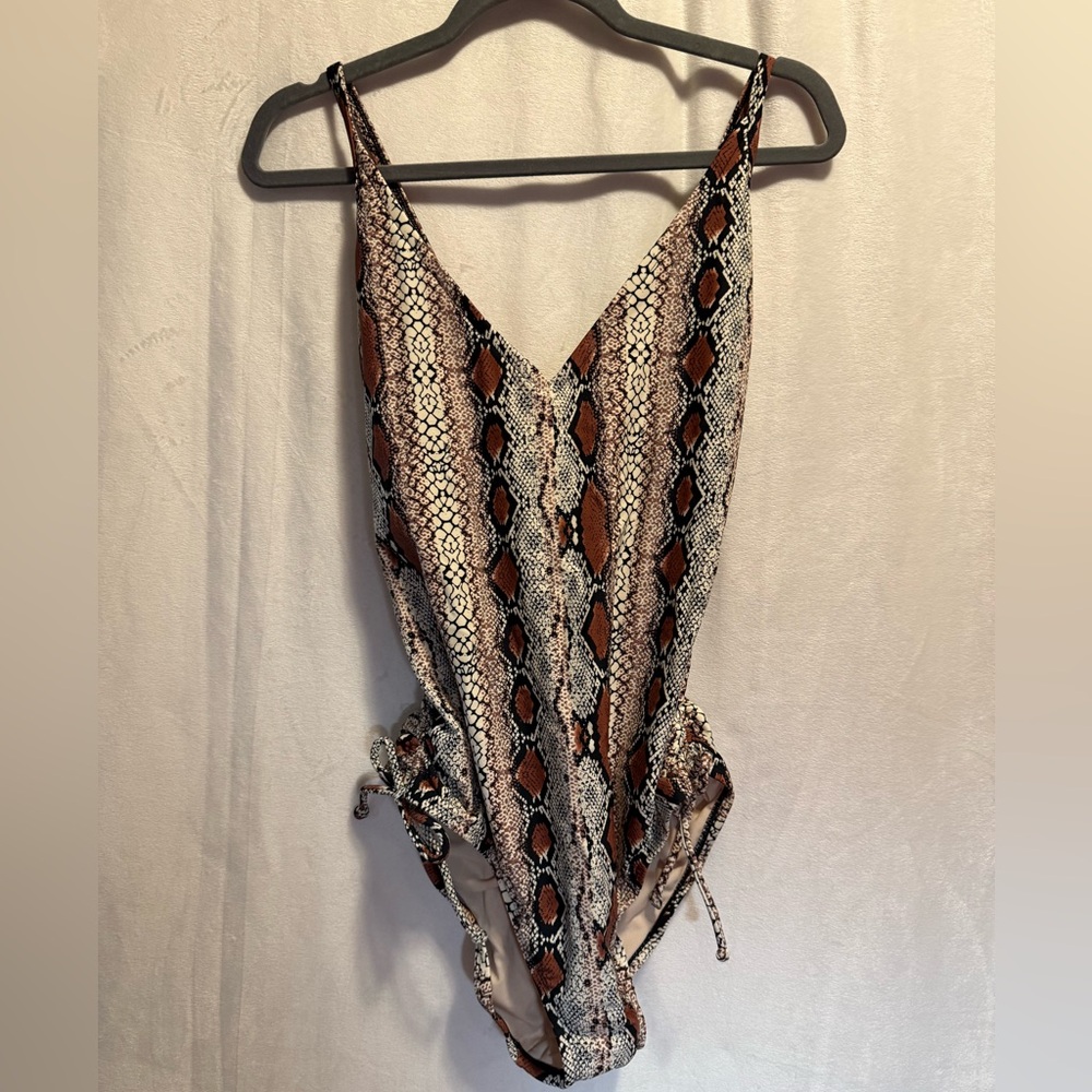 Kona Sol Snakeskin One Piece Swimsuit